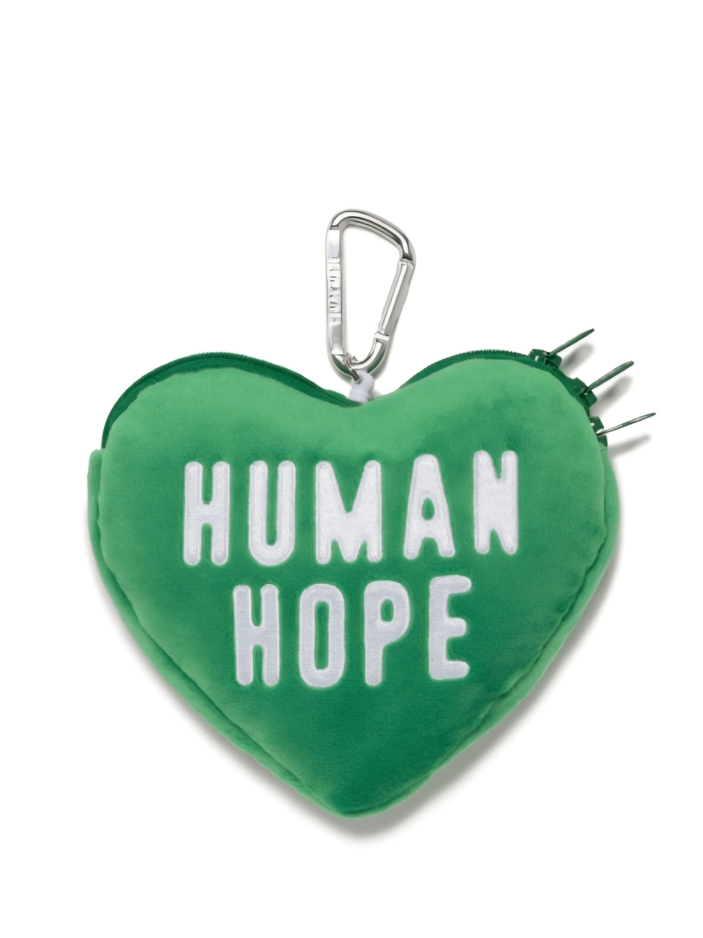 Human Made Green Heart Keychain Pouch with 'HUMAN HOPE'-J Hope's 2nd Release